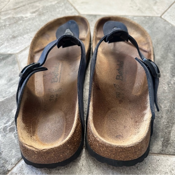 Womens Betula by Birkenstock Gizeh Thong Sandals Black Suede Size US 10 EU 40 - Picture 6 of 10